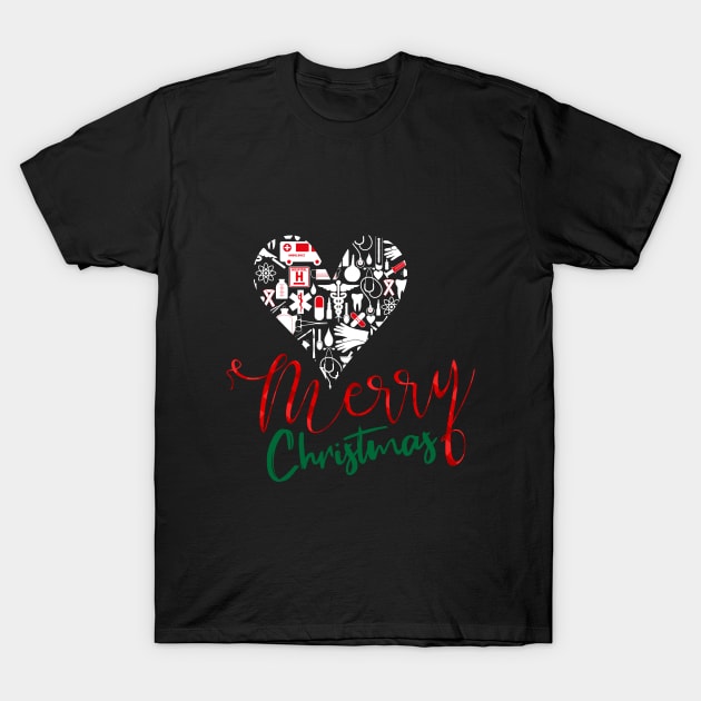 health worker merry christmas T-Shirt by Goldewin